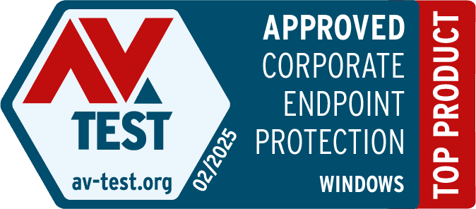 TOP PRODUCT for AV-Test Corporate Endpoint Protection for Windows Badge