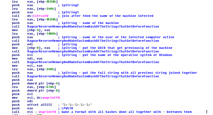 FIGURE 8. CREATE CUSTOM HASH OF THE STRINGS AND FORMAT THE FINAL STRING IN A SPECIAL ORDER<