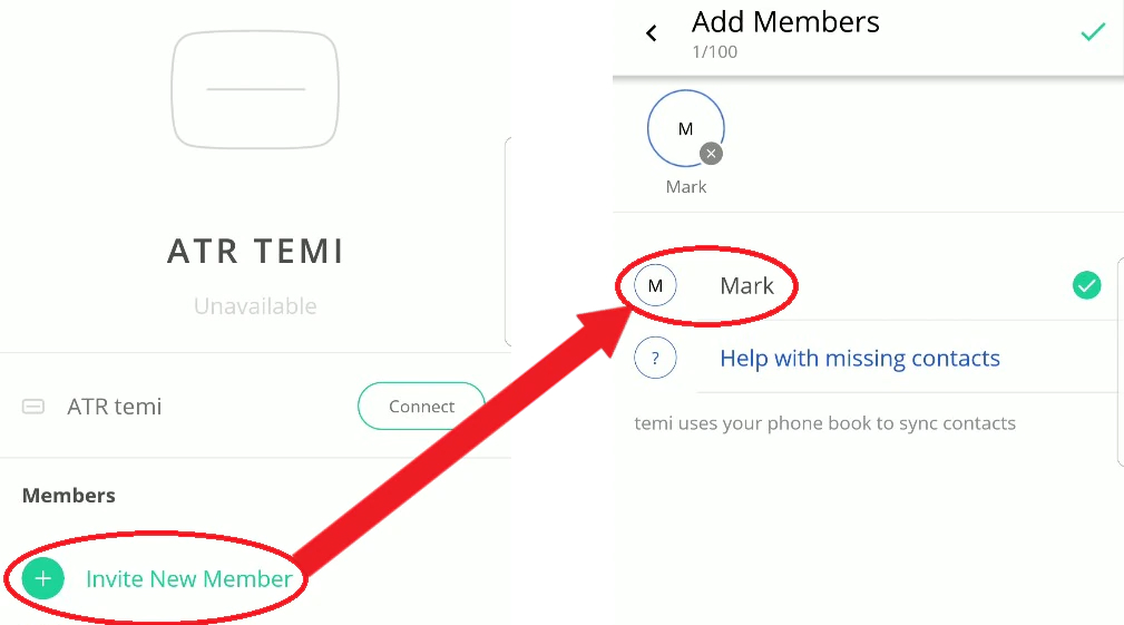 Figure 3: How to grant users special permissions from the phone app