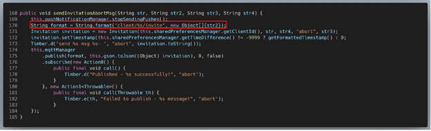 Figure 46: InvitationManagerImpl.sendInviteAbortMsg()