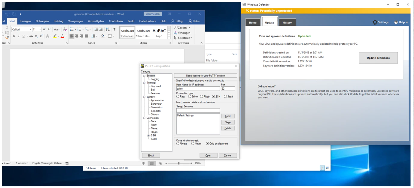 Figure 3. The linked screenshot with the Dutch version of Microsoft Word.