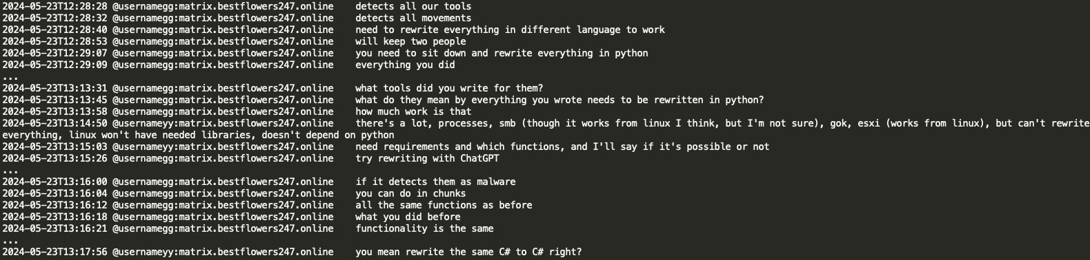 Figure 13: GG instructed to use ChatGPT to rewrite C# based script in
Python