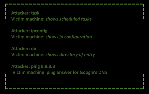 Figure 4. Attacker listing network settings