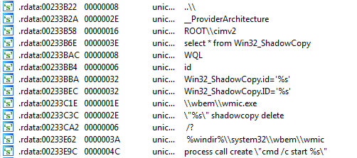 FIGURE 33. USING WMIC CLASSES IF NEEDED TO GET THE SHADOW VOLUMES