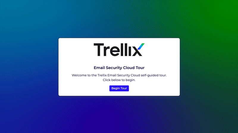 Screenshot of Trellix Email Security Tour