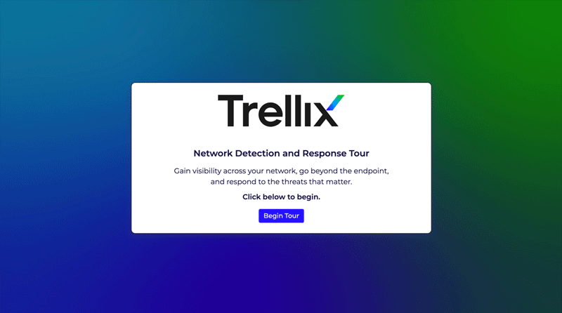 Screenshot of Trellix NDR Tour