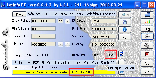 FIGURE 1. INFORMATION ABOUT THE MALWARE