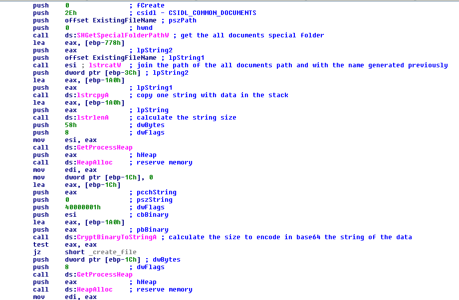 FIGURE 24. GET THE DOCUMENTS FOLDER TO LATER WRITE THE RANSOM NOTE