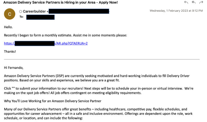Figure 2: Amazon Delivery Service Hiring