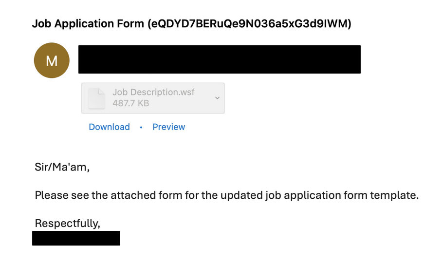 Figure 2.2 - Malicious Email Samples