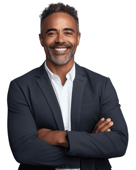 Man smiling with tablet in his hand